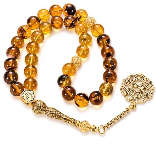 Amber Tasbih, 33 Beads with Certificate