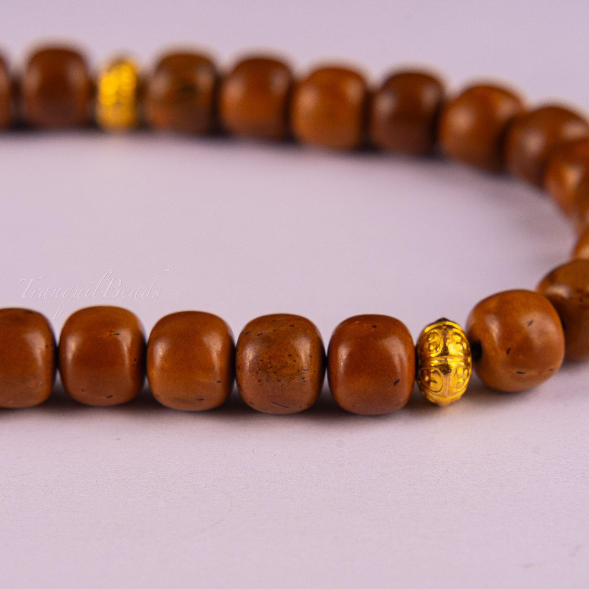 Natural Kuka Wood Tasbih, 33 Beads